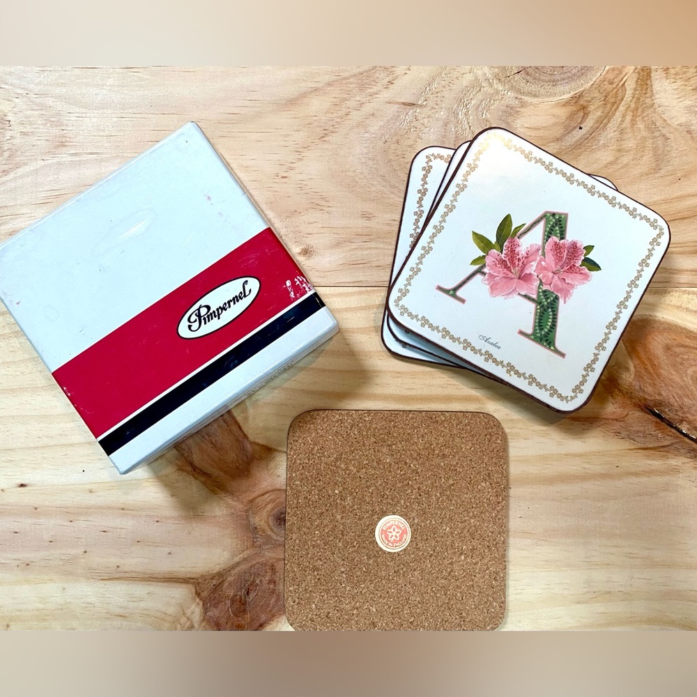 Pimpernel floral coasters